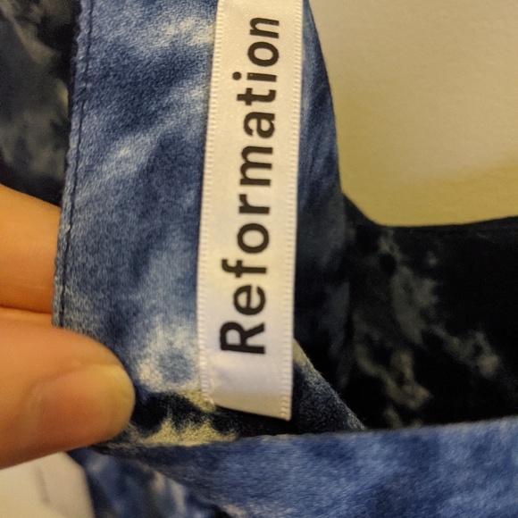 Reformation Seville Tie Dye Georgette Mini Dress - Picture 4 of 8